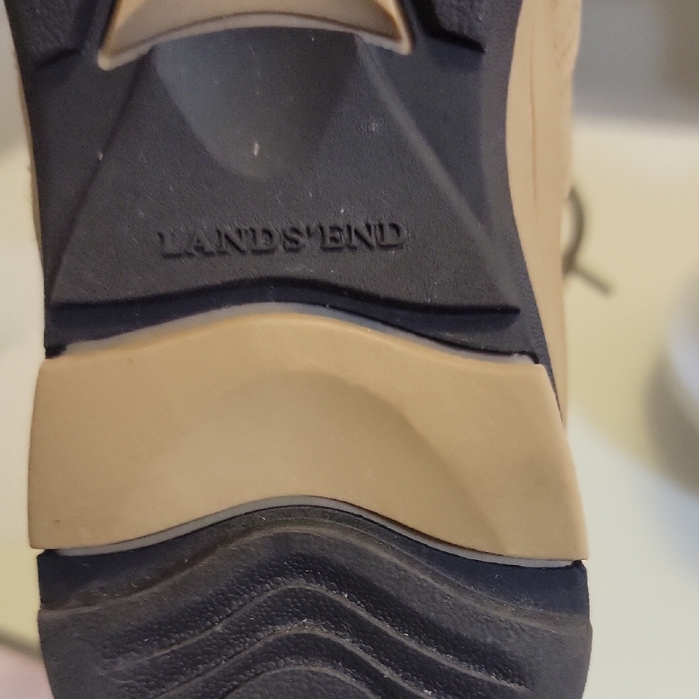 Lands' End Brown Lace Up Boots - Picture 2 of 4